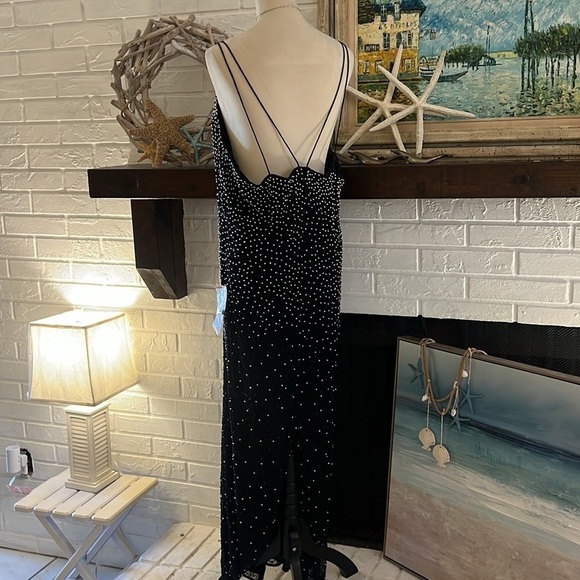 VTG (NWT), Mark & John by Gopal, Stunning Black Beaded Gown,Strap-Back,Size 2X - Picture 9 of 15